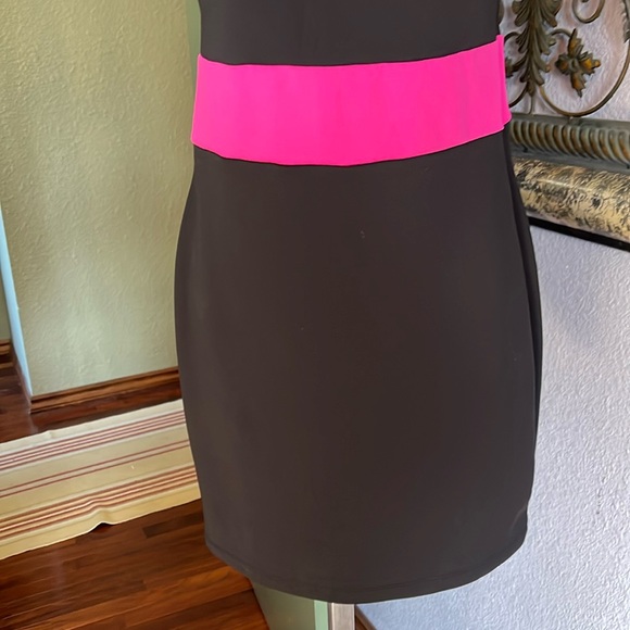 Cute/Fun Candies Black /pink Sleeveless stretch bodycon Knit Dress Sz S - Picture 3 of 8